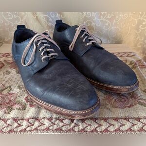 Cole Haan Dress Shoes Men Size 13 Navy Tyler Grand Oxford Derby Plain Toe
